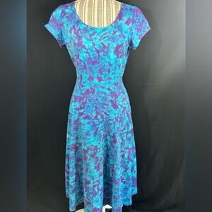 Beautiful vintage blue and purple tie dye dress